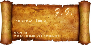 Ferencz Imre névjegykártya